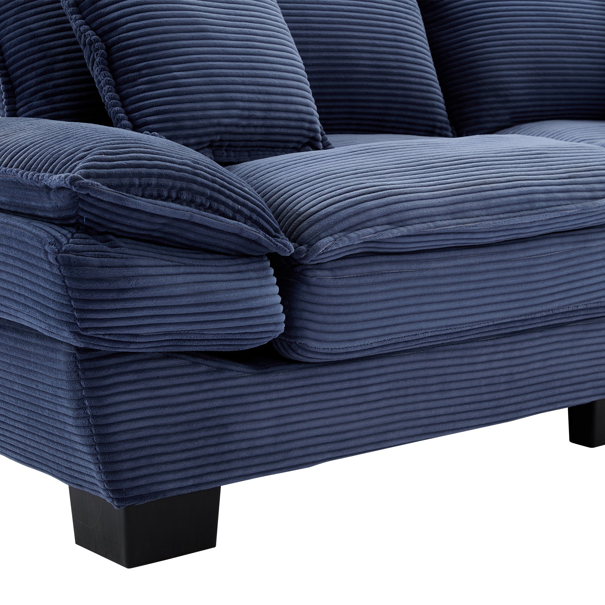 Corduroy Sofa Couch Loveseat Sofa with Pillows