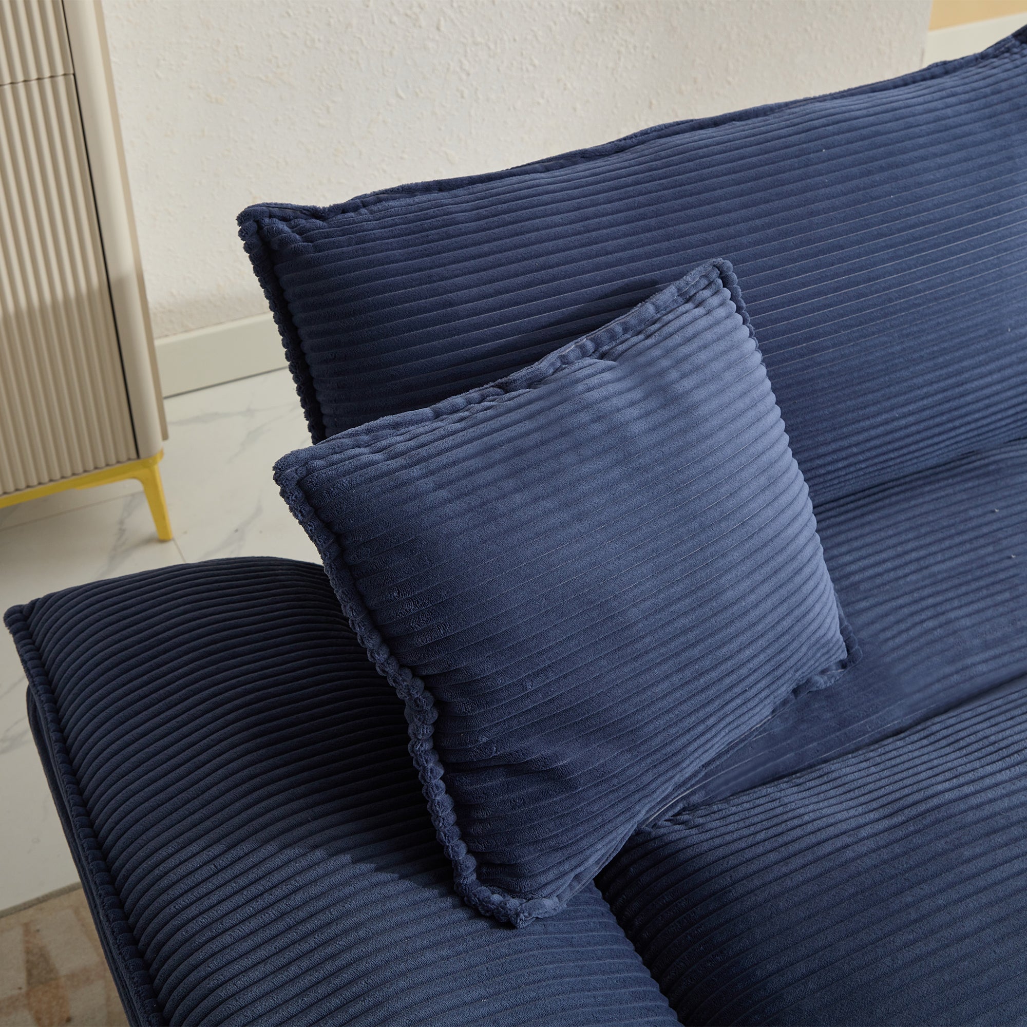 Corduroy Sofa Couch Loveseat Sofa with Pillows