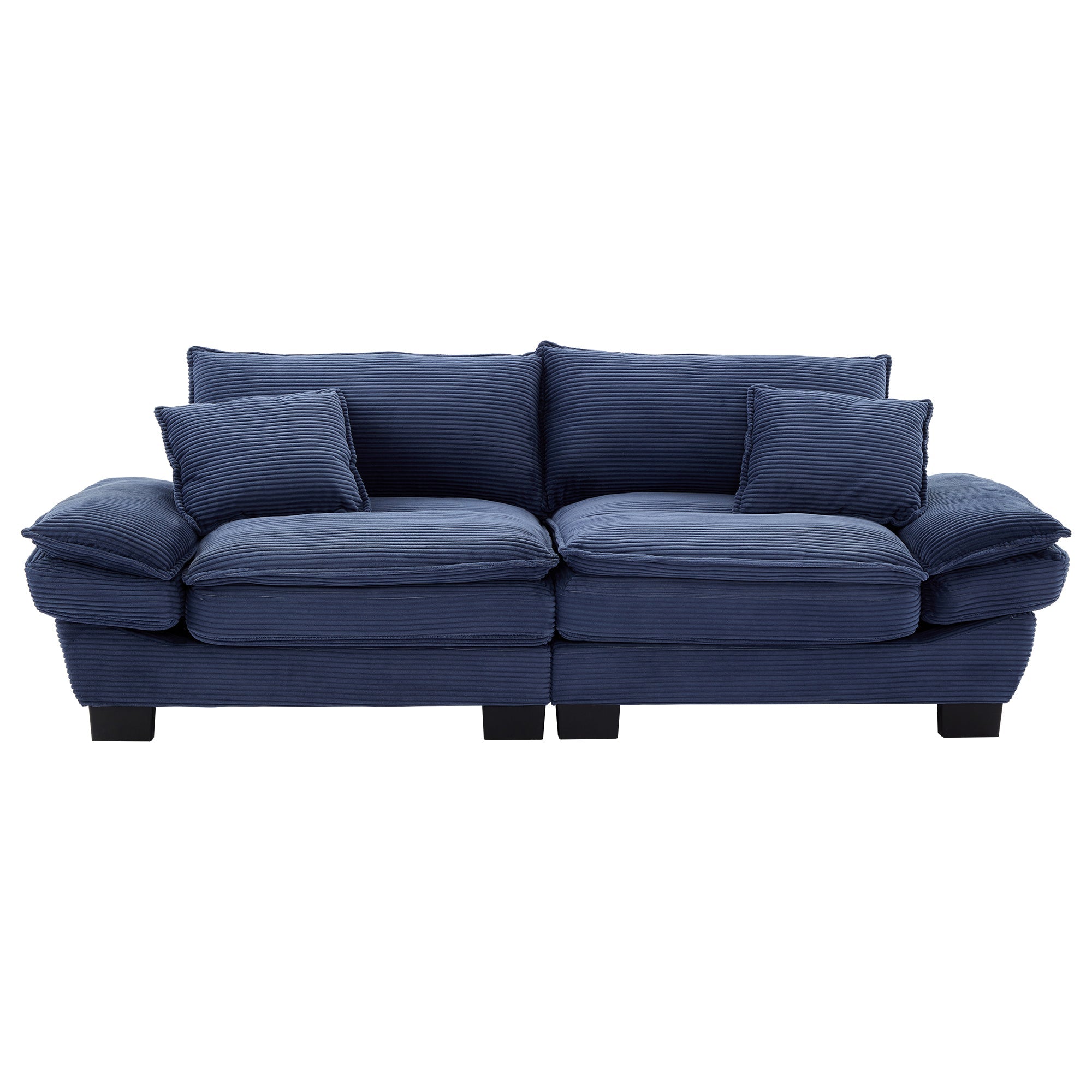 Corduroy Sofa Couch Loveseat Sofa with Pillows