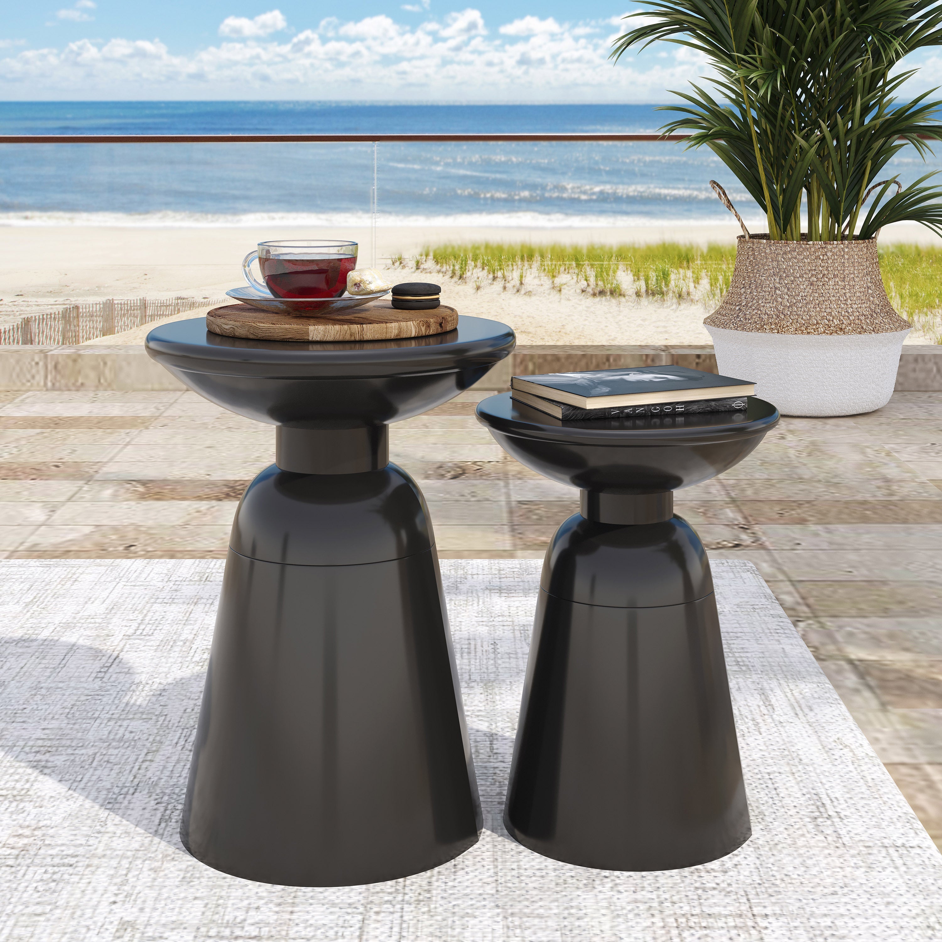 2 Metal Side Tables