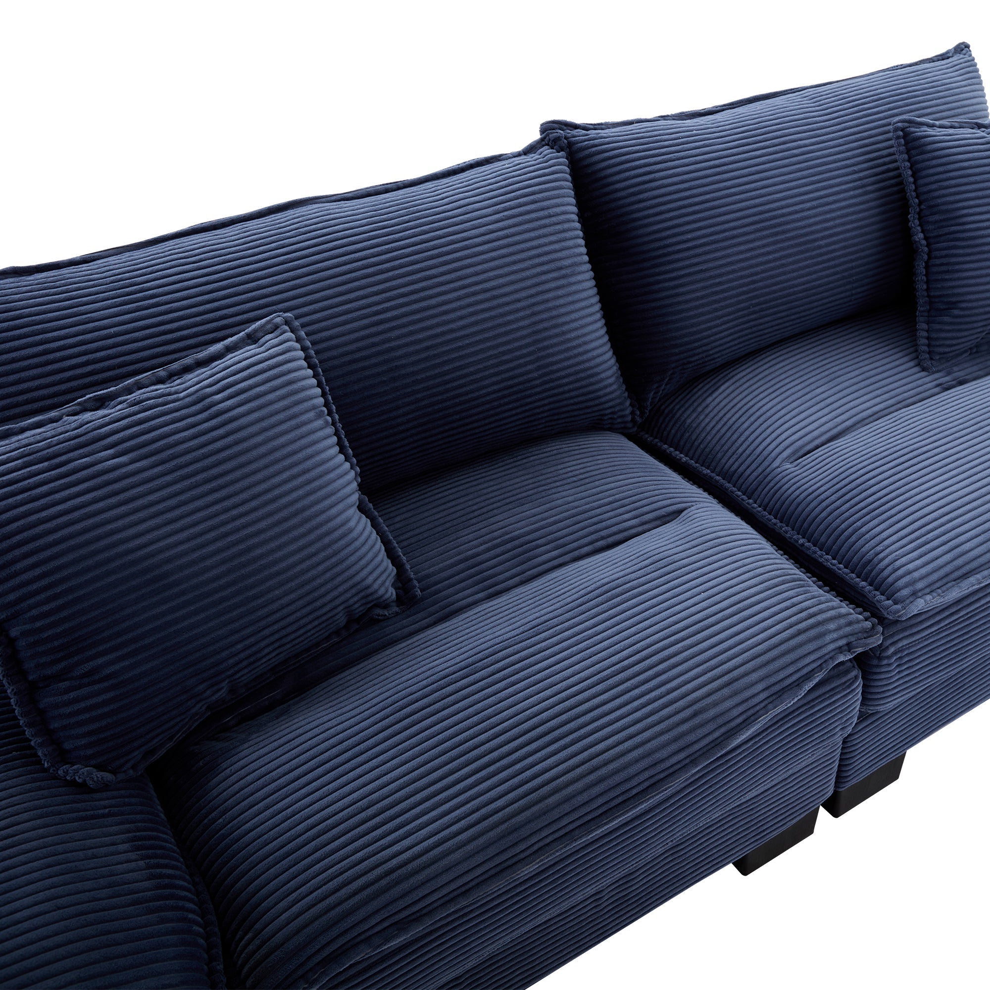 Corduroy Sofa Couch Loveseat Sofa with Pillows