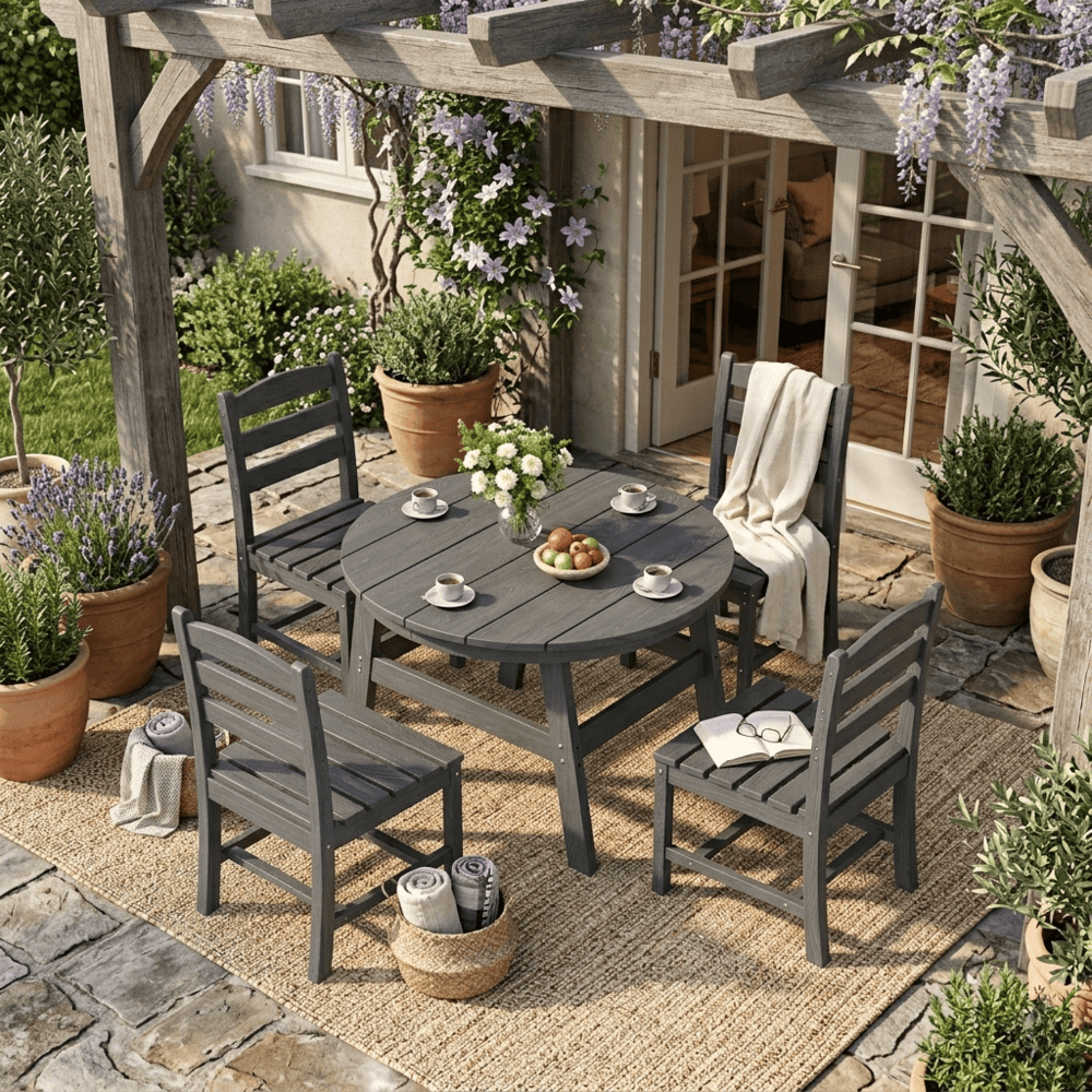 Corex HDPE Outdoor Dining Set, 6-Piece