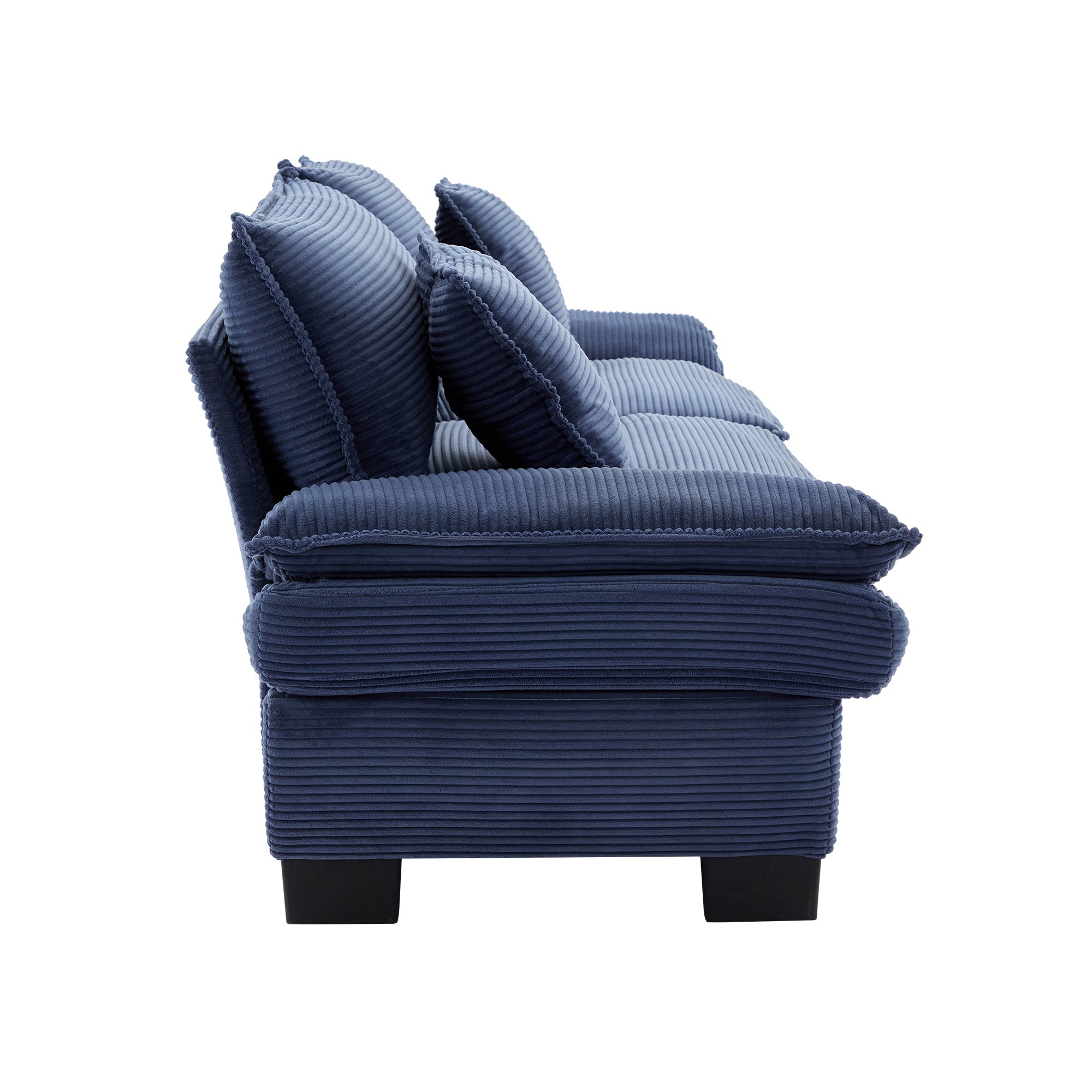Corduroy Sofa Couch Loveseat Sofa with Pillows