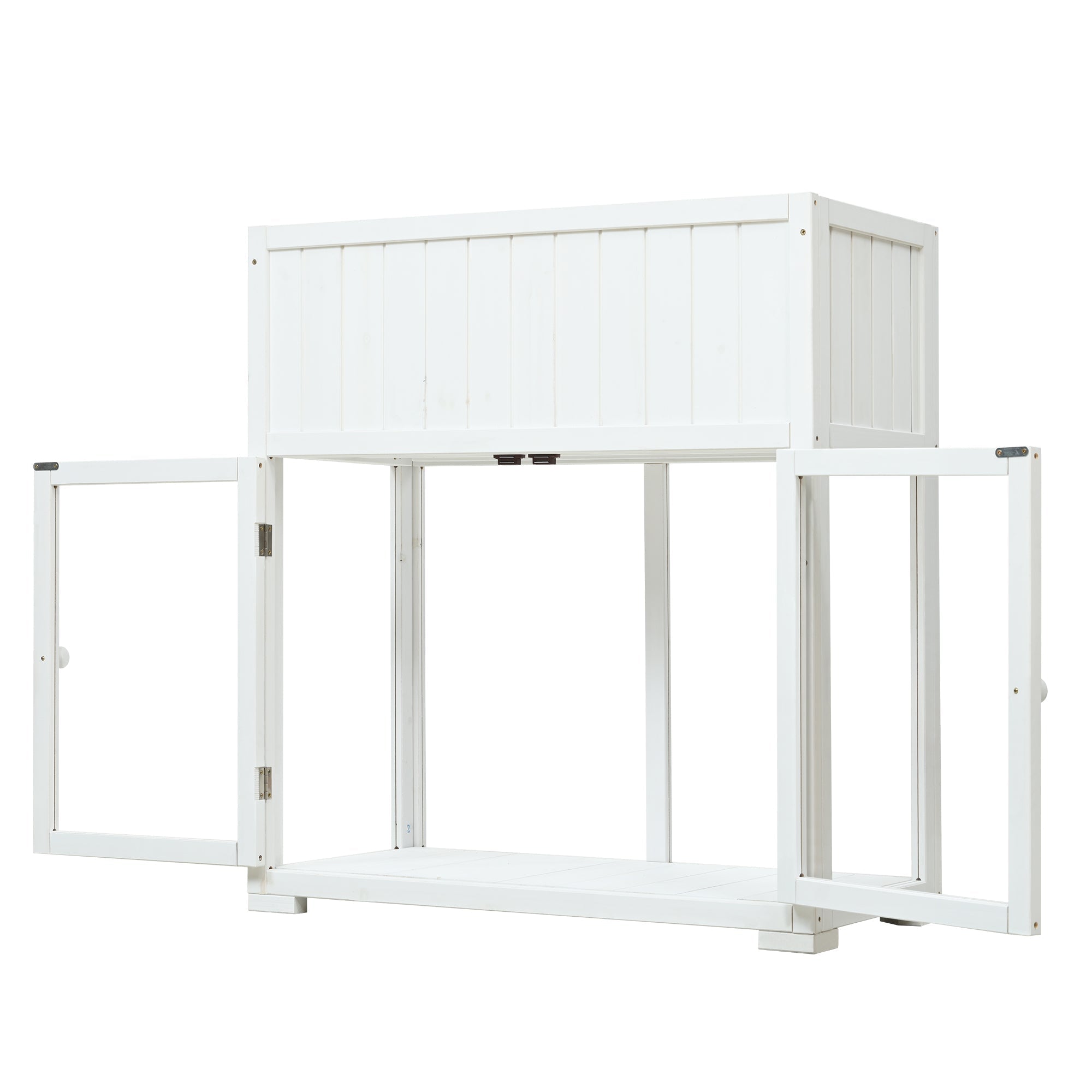 TOPMAX Patio Mini Wood Cold Frame Greenhouse
