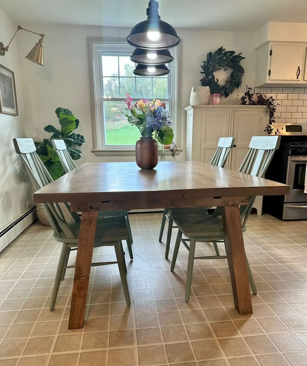 Glayden Modern Slanted Post leg bench