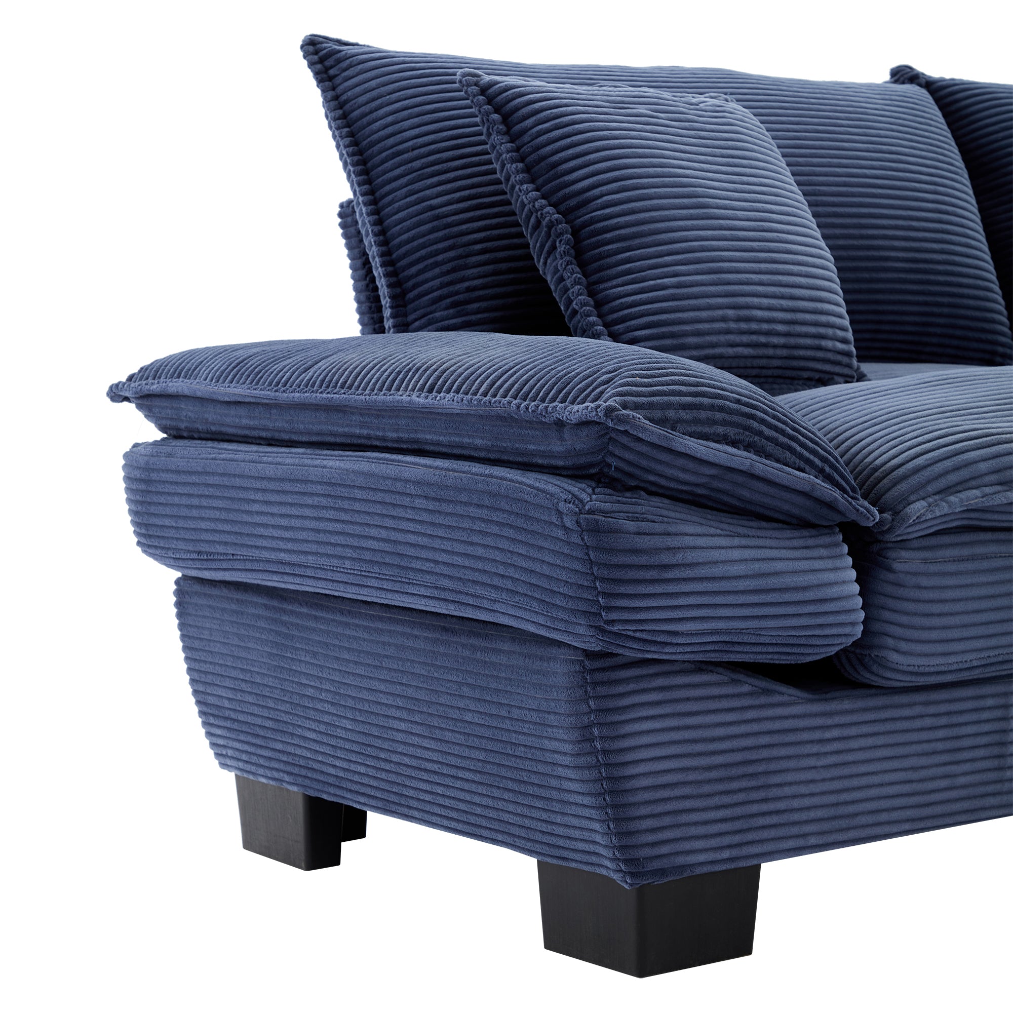 Corduroy Sofa  Couch Loveseat Sofa with Pillows