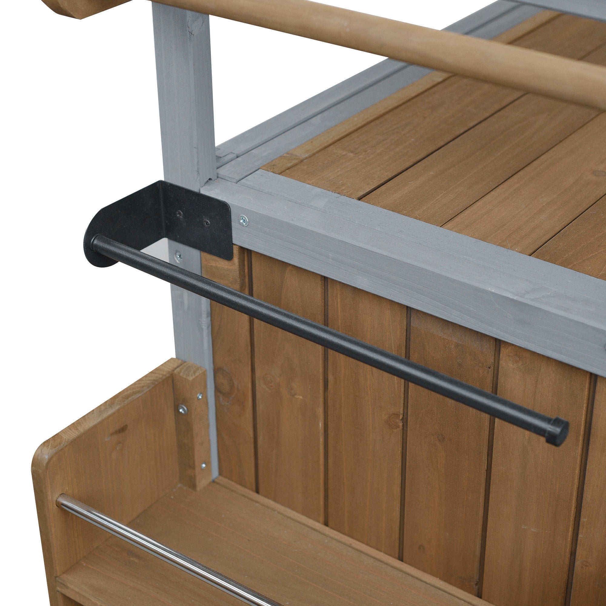 Foldable Outdoor Kitchen Island Patio Mobile Kitchen Cart
