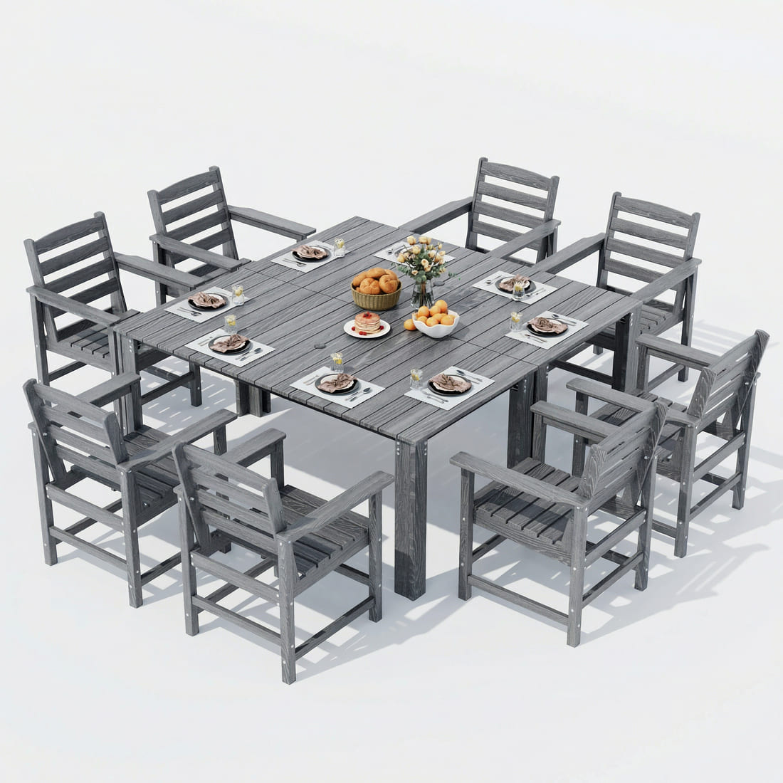 Corex HDPE Outdoor Dining Set, 6-Piece
