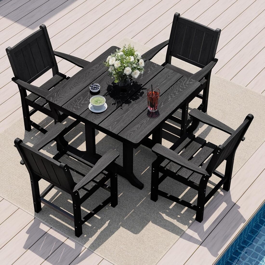 Corex HDPE Outdoor Dining Set, 6-Piece