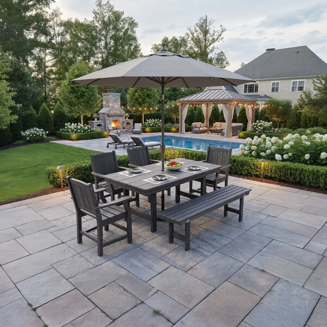 Corex HDPE Outdoor Dining Set, 6-Piece