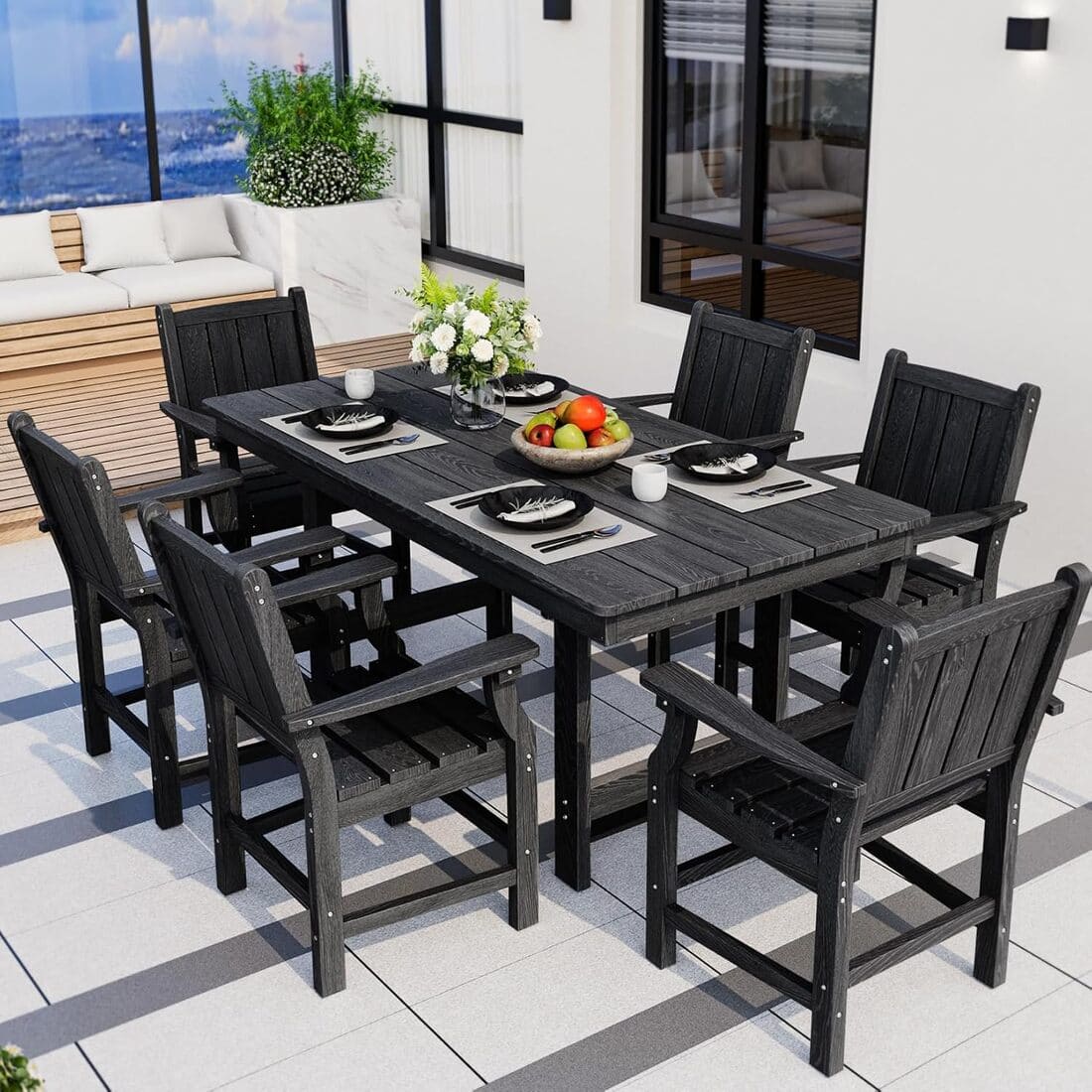 Corex HDPE Outdoor Dining Set, 6-Piece
