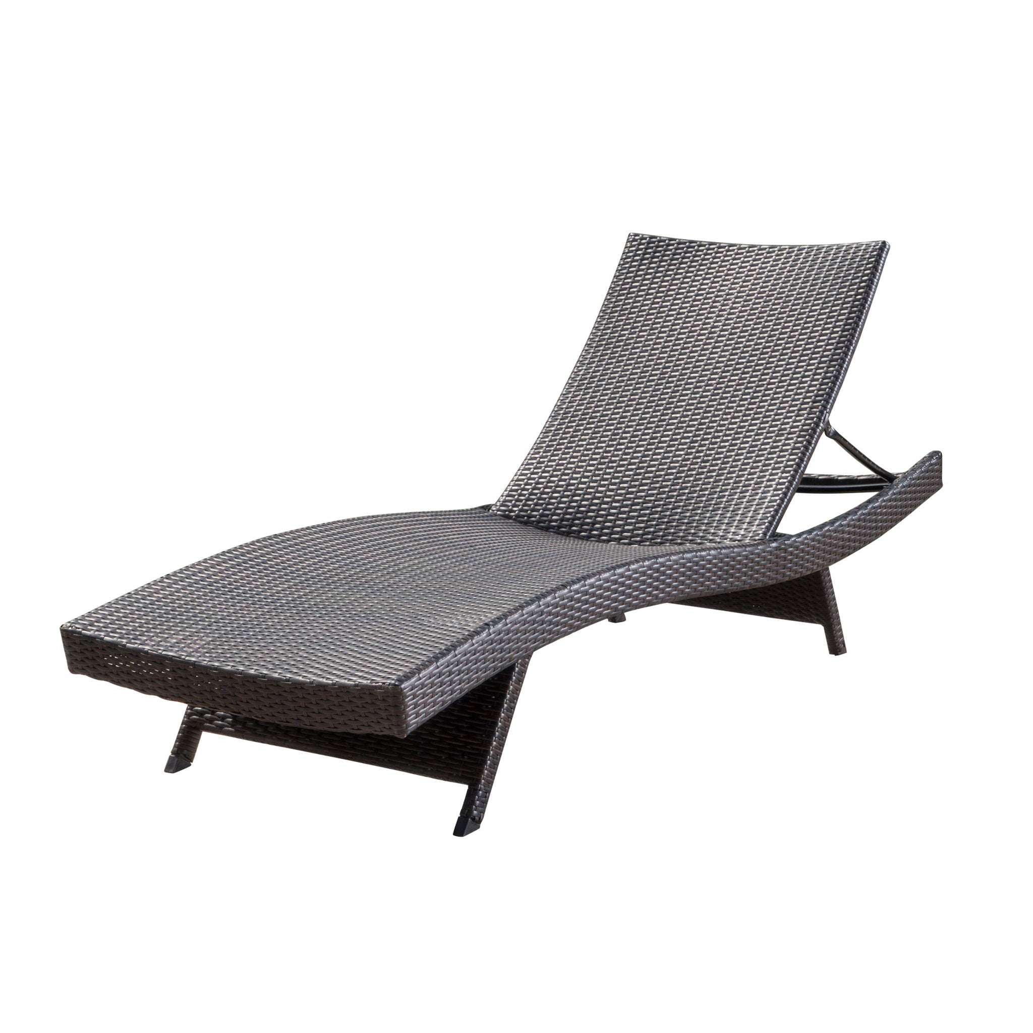 Mysticism Outdoor Chaise Lounge with Adjustable Backrest and Foldable Legs