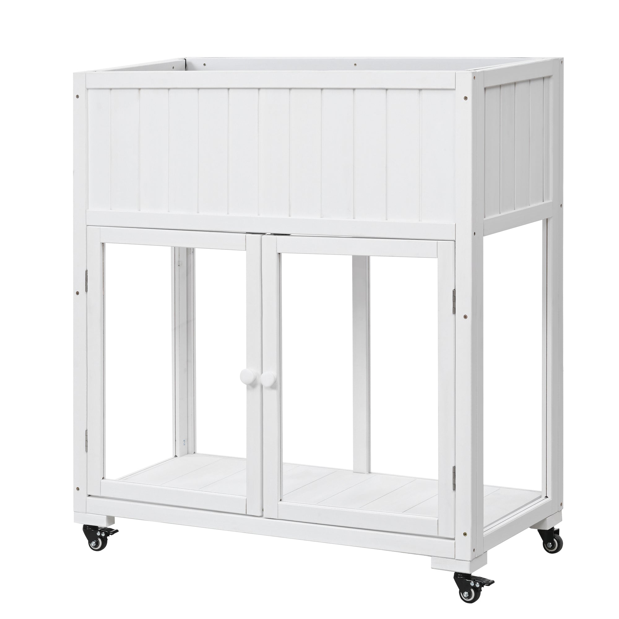 TOPMAX Patio Mini Wood Cold Frame Greenhouse