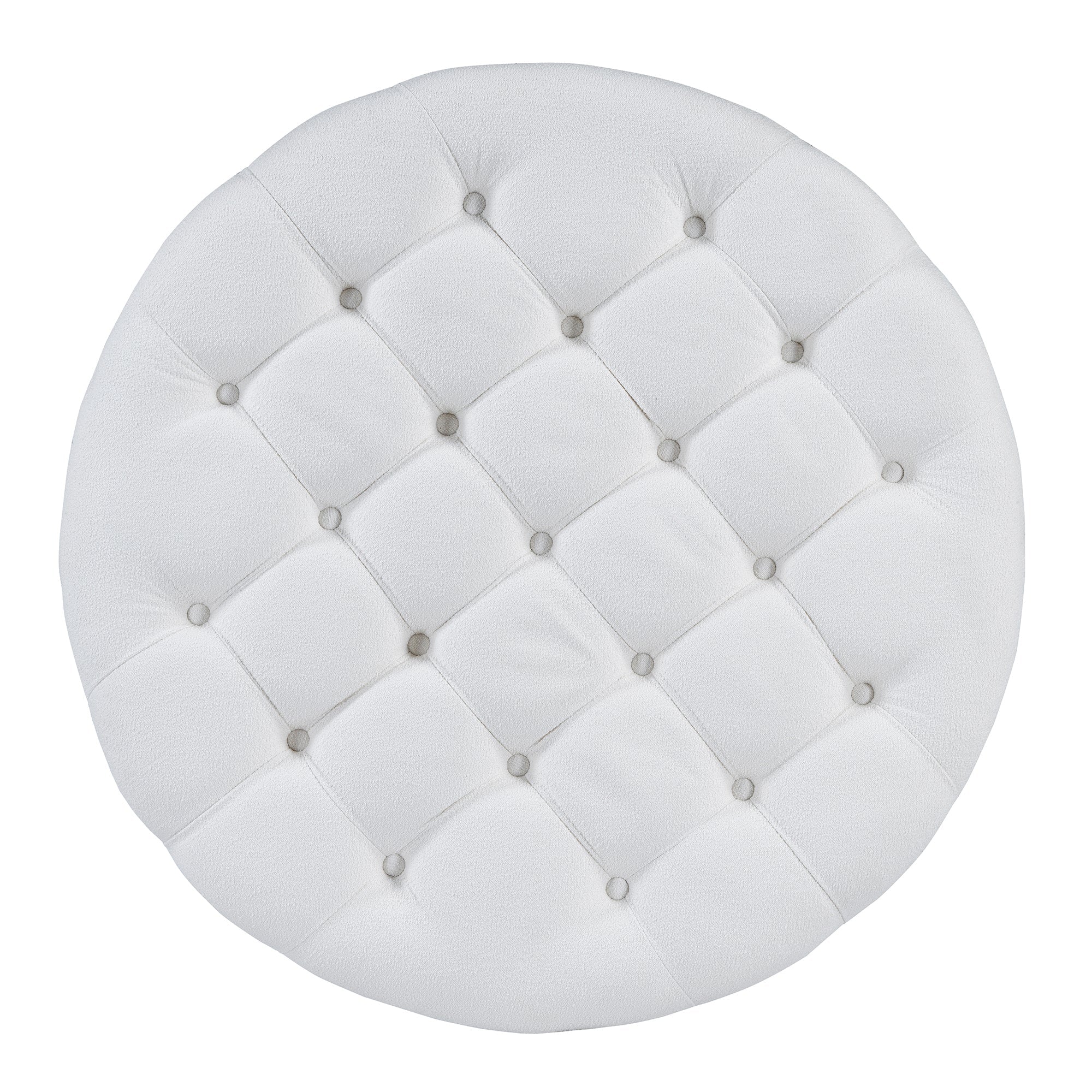 Modern Large Round Ottoman Coffee Table 2-Tier