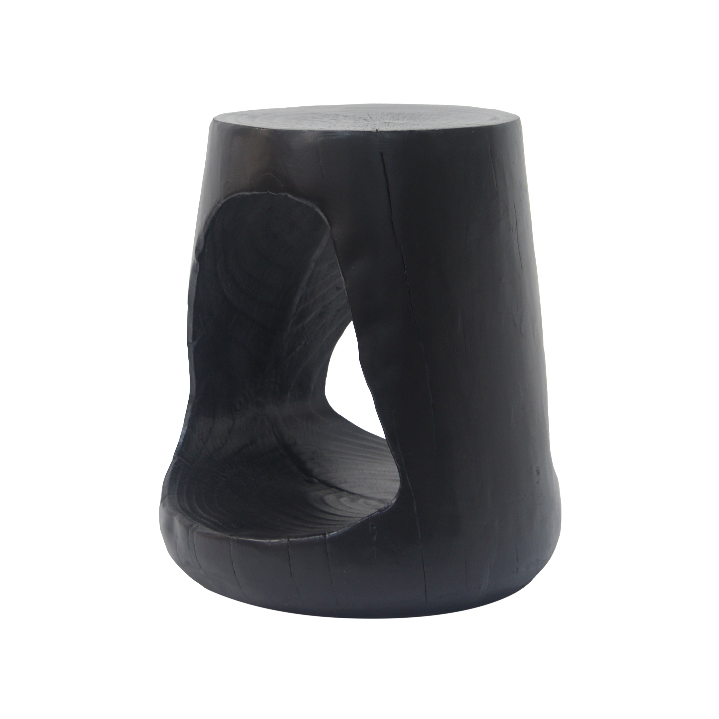 MGO Hollow Side Table with Wood-like Texture